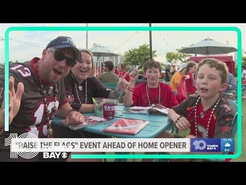 Fans gather to 'Raise the Flags' ahead of Bucs home opener