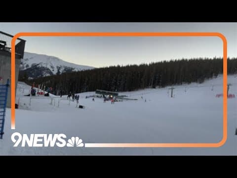 Checking out ski conditions at Copper Mountain