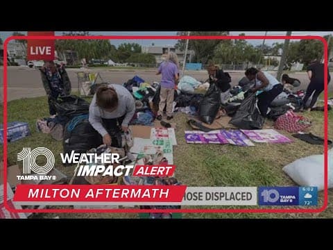 Outside flooded Clearwater apartment complex, community comes to help those who lost everything