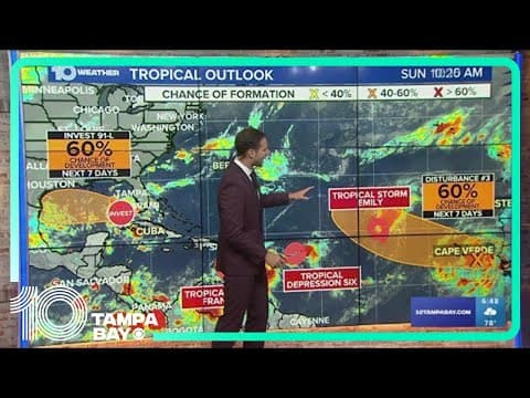 Tracking the Tropics: Tropical storms Emily, Franklin form; pose no threat to Florida
