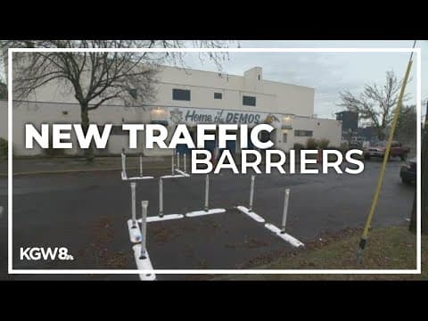 City installs new traffic barriers outside Jefferson High School