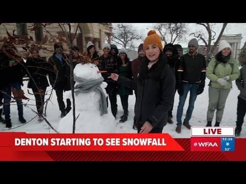 DFW Weather | Cotton Bowl preparations, snow falling in Denton