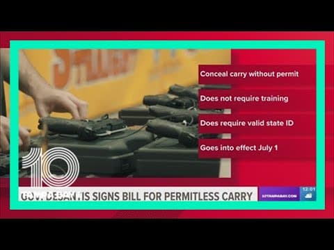 DeSantis signs ‘permitless carry' gun bill into law