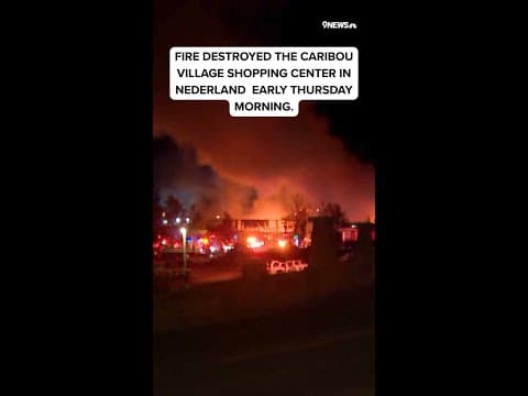 Fire destroys multiple businesses at Nederland shopping center