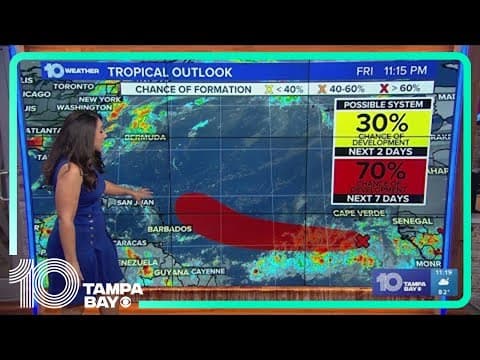 Tropical depression likely to form in the Atlantic by next week