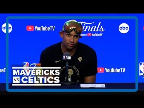 NBA Finals: Al Horford give postgame interview after Boston's Game 5 win over the Dallas Mavericks