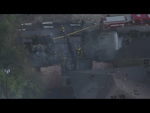 Fire at abandoned Bellaire apartment complex