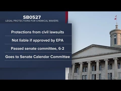 Tennessee bill gives legal protections to chemical companies