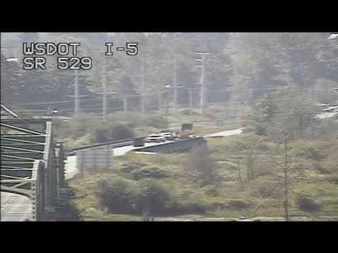 Raw: NB SR 529 closed in Everett after hole forms from person tunneling underneath