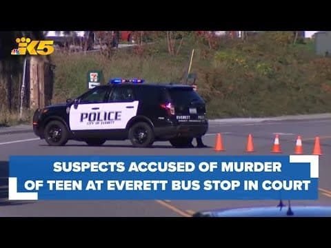 2 suspects accused of murdering teen at Everett bus stop to be arraigned Monday