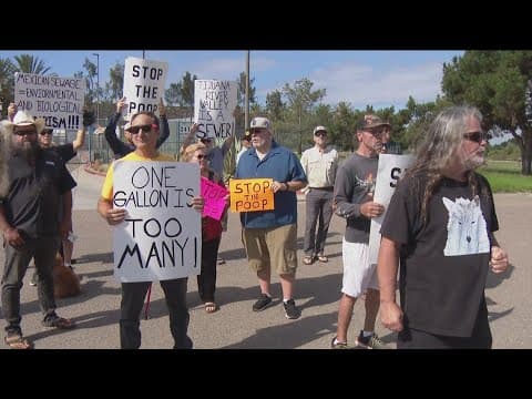'Stop the Poop' group rallies near U.S-Mexico border over sewage crisis