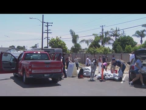 South Bay residents gather sandbags and board up businesses ahead of Hurricane Hilary