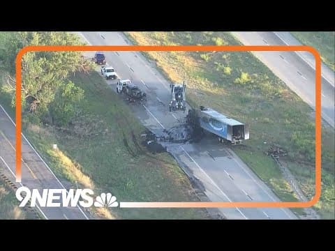 RAW: Amazon Prime delivery semi truck involved in crash