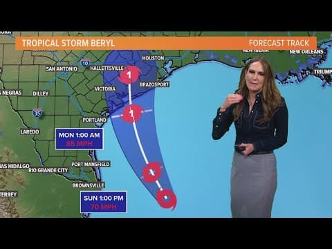 Tracking Tropical Storm Beryl: Here's the latest timeline and track