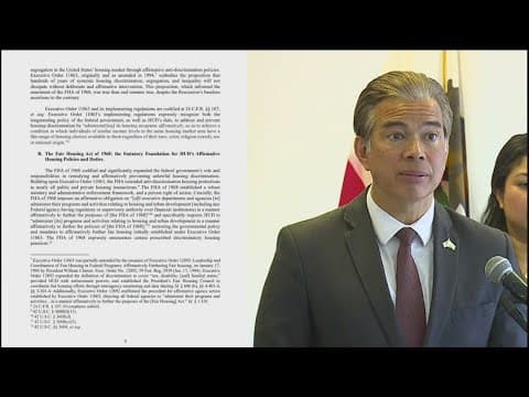 CA Attorney General Bonta pushes against HUD's plans to ease fair housing marketing rules