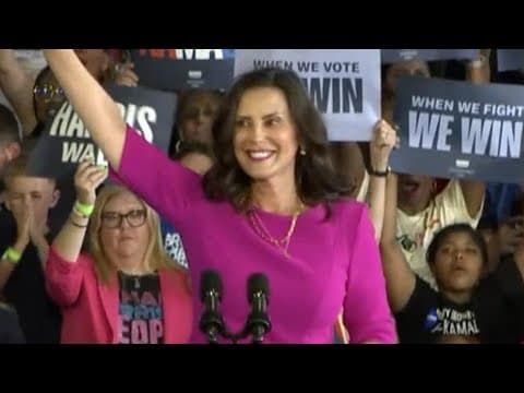 Gov. Gretchen Whitmer speaks at Harris-Walz rally in Detroit