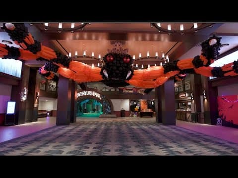 Giant Texas-sized spider at Great Wolf Lodge made from 7,250 balloons