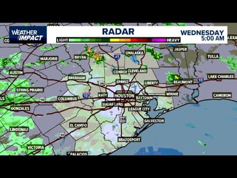 Live Houston area radar: Scattered showers, storms moving through the area