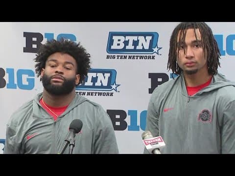 C.J. Stroud and Miyan Williams postgame interview | Ohio State-Northwestern