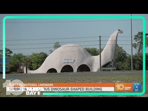 The story behind Spring Hill's famous dinosaur-shaped building: Harold's Auto Center