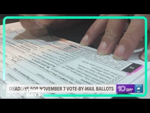 Deadline for Nov. 7 vote-by-mail ballots