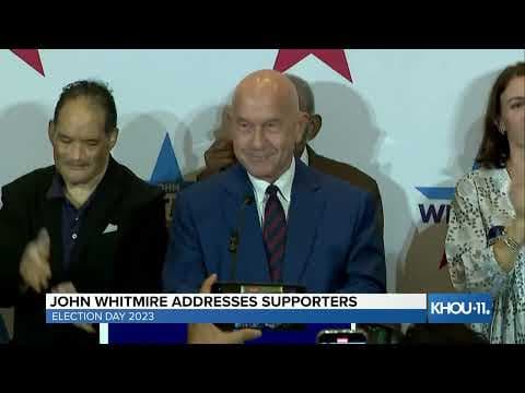 John Whitmire addresses supporters in run for Houston mayor