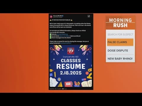 Duncanville ISD clarifies that there will be school tomorrow after a fake graphic claimed otherwise