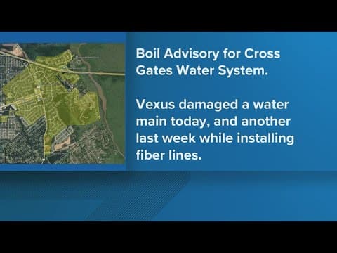 Boil advisory in effect for Cross Gates Water System