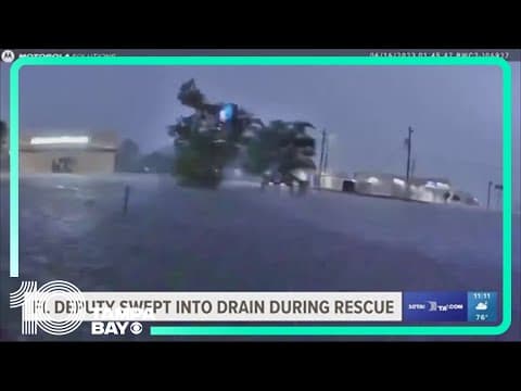 Florida deputy gets sucked into drainage pipe trying to save person