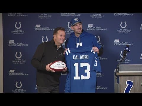 13Sports Dave Calabro honored by Colts with special jersey, football