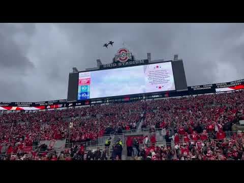 Military flyover at Ohio Stadium | Ohio State-Purdue game