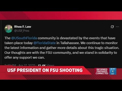 USF President says the community is standing in solidarity with FSU