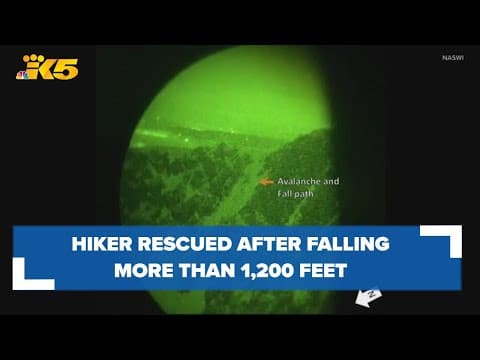 Hiker rescued after falling more than 1,200 feet in Olympic National Forest