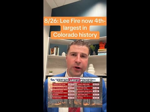Lee Fire 4th-largest on record in Colorado history