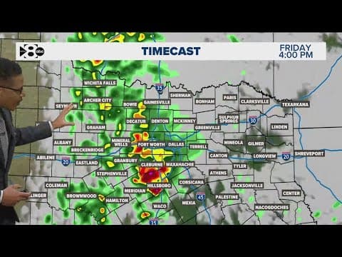 DFW weather: Latest rain and storms timeline for Thursday night into Friday