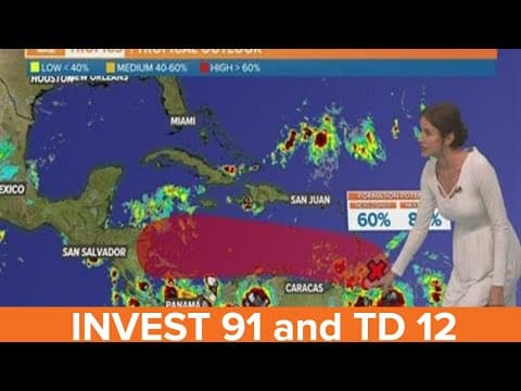 Wednesday morning tropical update: Invest 91 and TD 12 being watched