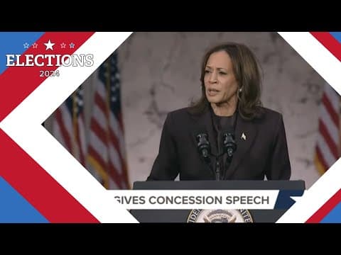 Full speech: Kamala Harris concedes to Donald Trump in 2024 election