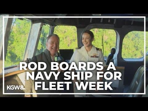 Rod Hill tours Navy ship for Rose Festival's Fleet Week