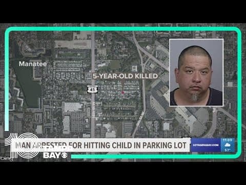 Man arrested for hitting child in parking lot