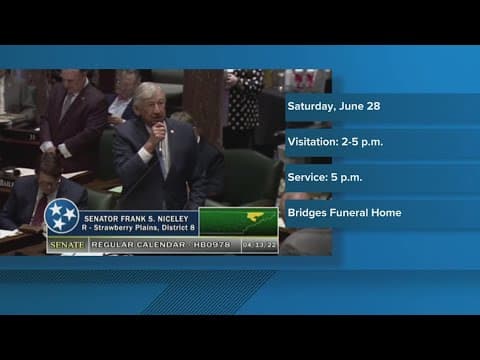 Funeral arrangements set for former Jefferson Co. Senator Frank Niceley