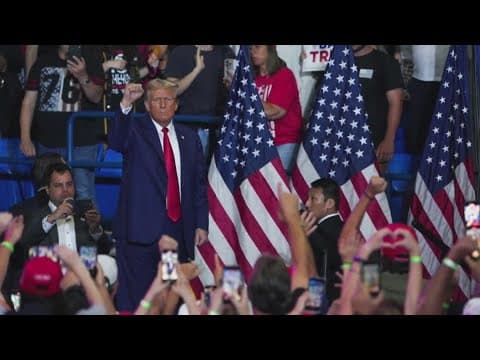 Former President Trump spends opening day of DNC campaigning in battleground state of Pennsylvania
