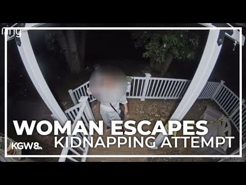 Surveillance video captures woman begging for help after stranger kidnapped her, police say