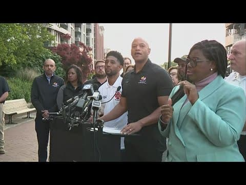 WATCH: Wes Moore gives updates on fuel spill in Baltimore Harbor East