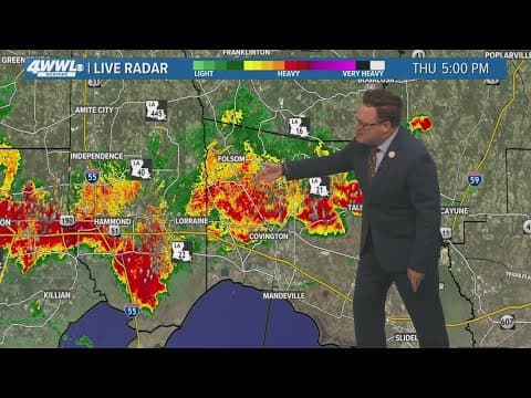 New Orleans Weather: Severe storms sweep across Northshore – strong winds and hail possible