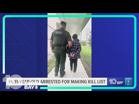 Florida 11-year-old arrested for making kill list