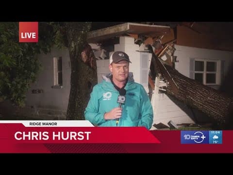 Severe storms cause downed trees, flooding and house fire across Tampa Bay