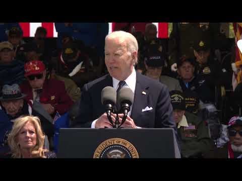Biden highlights alliances at ceremony marking 80th anniversary of D-Day