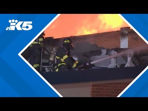 Roof, gym at Burien school heavily damaged in fire