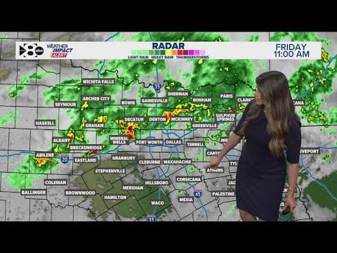 Rain, storms moving through North Texas
