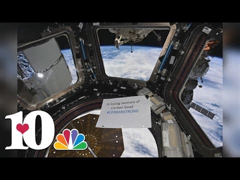 A Crossville couple's son was remembered and honored in space on Father's Day